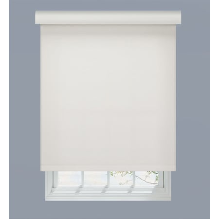 Linen Avenue Custom Cordless 1% Solar Roller Shade, 65 W x 48 H, White R2CC1WT6500B48IM